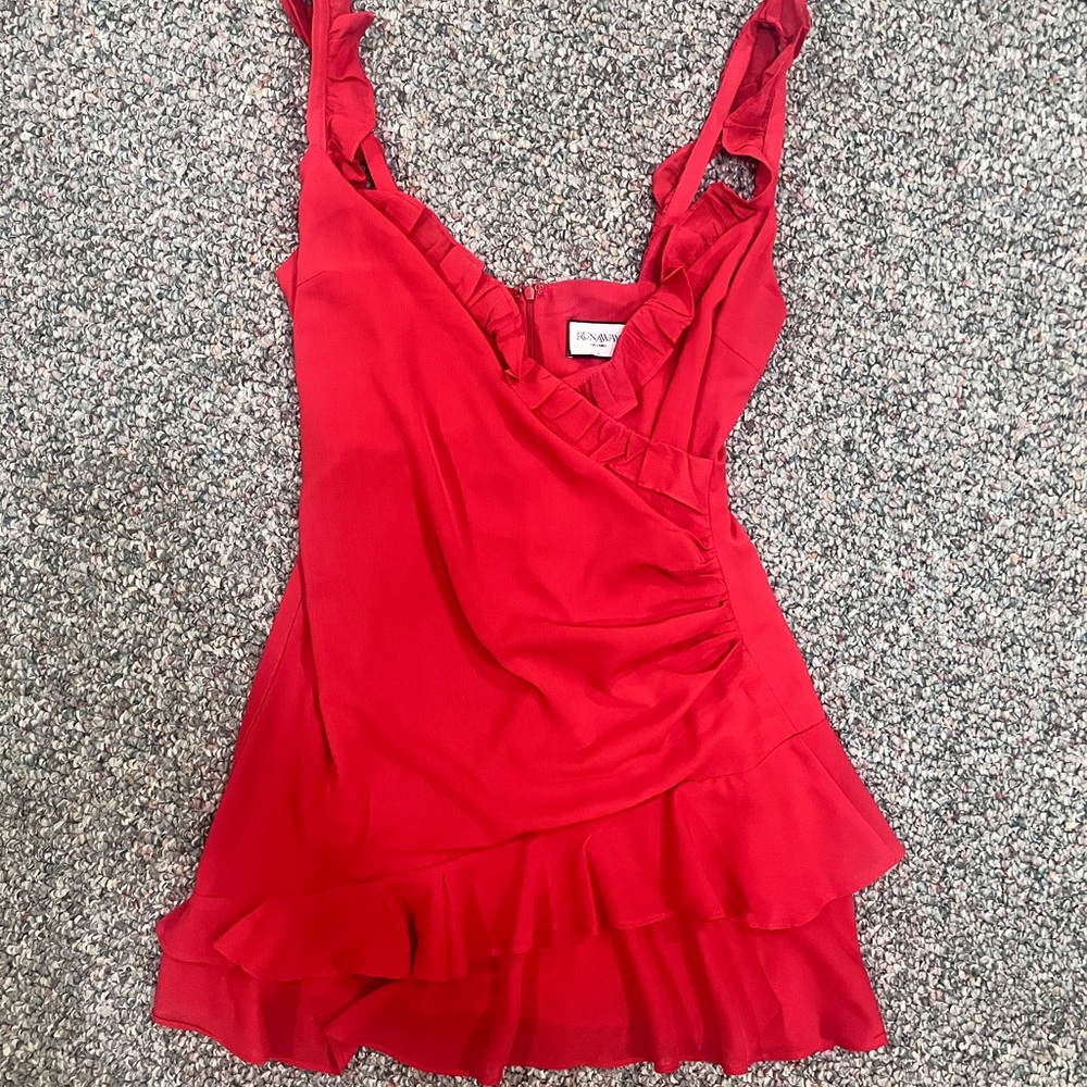 Runaway the Label Mincia Dress Red L